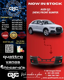 2016 Audi Q3 Front Bumper W/WH N/PDC