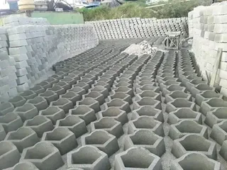 G Blocks Retaining And Tar Road Installation Of