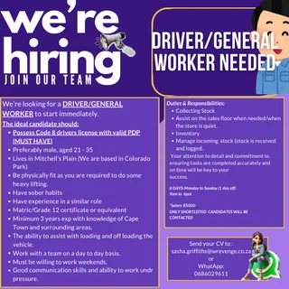 Driver/general Assistant Needed