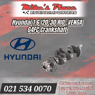 Hyundai 1.6 G4FC Crankshaft for sale @ Mikes Place Engine Importers