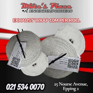 Exhaust/Heat Wrap 10m Per Roll For Sale