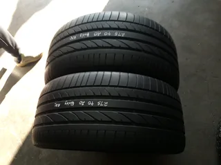 275/40/20 Bridgestone runflat and many other sizes for sale call/whatsApp 0670042842 for details.