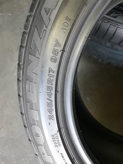245/45/17 Bridgestone runflat and many other sizes for sale call/whatsApp 0670042842 fir details.