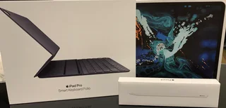 iPad Pro 3rd Gen 12.9" 64GB Silver with Apple Pencil 2nd Gen and Apple Keyboard Folio