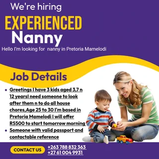 Domestic Nanny wanted.