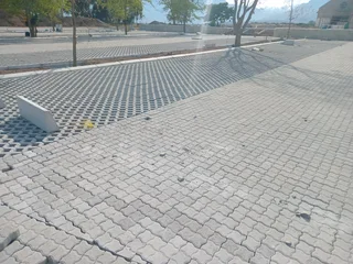 Kerb and paving
