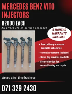 Mercedes Benz Vito 115 Diesel Injectors For Sale With Warranty