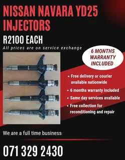 Nissan Navara Yd25 Injectors For Sale With Warranty