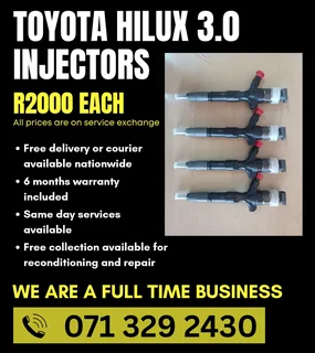 Toyota Hilux 3.0 Injectors For Sale With Warranty On