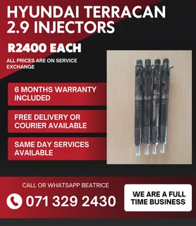 Hyundai Terracan 2.9 Injectors For Sale With Warranty