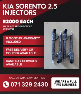 Kia Sorento 2.5 Diesel Injectors For Sale With Warranty