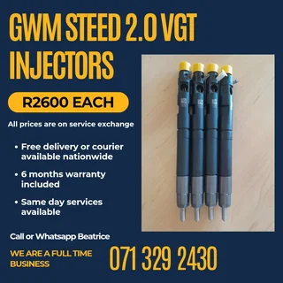 Gwm Steed 2.0 Vgt Injectors For Sale With Warranty