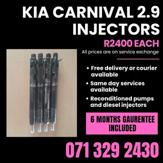 KIA CARNIVAL 2.9 DIESEL INJECTORS FOR SALE WITH WARRANTY