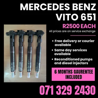 MERCEDES BENZ VITO 651 INJECTORS FOR SALE WITH WARRANTY ON