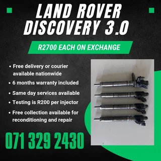Land Rover Discovery 3.0 Injectors For Sale With Warranty