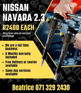 Nissan Navara 2.3 Diesel Injectors For Sale With Warranty