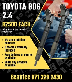 Toyota Gd6 2.4 Injectors For Sale With Warranty