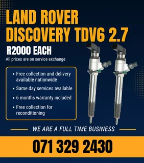 Land Rover Discovery Tdv6 2.7 Injectors For Sale With Warranty