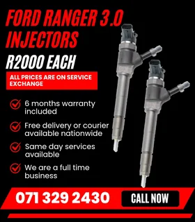 Ford Ranger 3.0 Diesel Injectors For Sale With Warranty