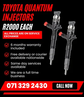 Toyota Quantum Diesel Injectors For Sale With Warranty