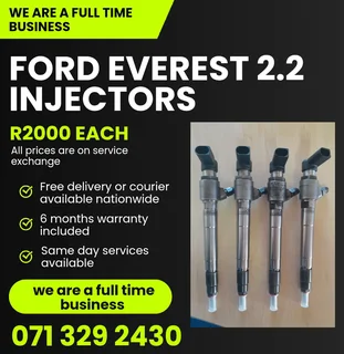 Ford Everest 2.2 Diesel Injectors For Sale With Warranty