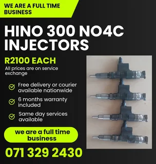 Hino Truck 300 No4c Injectors For Sale With Warranty