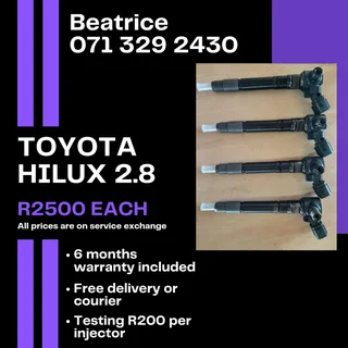 Toyota Hilux 2.8 Injectors For Sale With Warranty