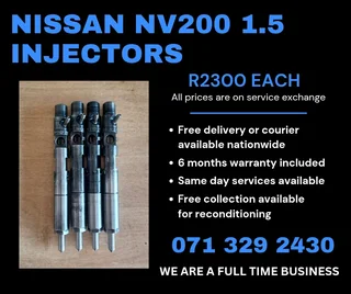 Nissan Nv200 1.5 Injectors For Sale With Warranty