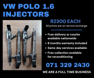 Vw Polo 1.6 Diesel Injectors For Sale With Warranty