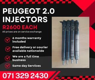 Peugeot 2.0 Diesel Injectors For Sale With Warranty On