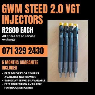 Gwm Steed 2.0 Vgt Injectors For Sale With Warranty