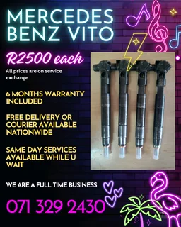 Mercedes Benz Vito 651 Diesel Injectors For Sale With Warranty