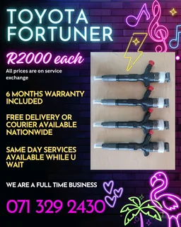 Toyota Fortuner Diesel Injectors For Sale With Warranty