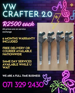 Vw Crafter 2.0 Diesel Injectors For Sale With Warranty