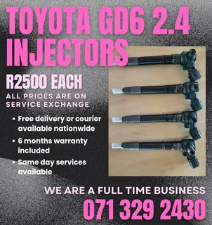 Toyota Gd6 2.4 Injectors For Sale With Warranty On