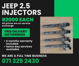 Jeep 2.5 Injectors For Sale With Warranty On
