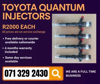 Toyota Quantum Diesel Injectors For Sale With Warranty