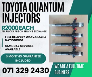 Toyota Quantum Diesel Injectors For Sale With Warranty On