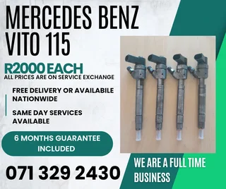 Mercedes Benz Vito 115 Diesel Injectors For Sale With Warranty