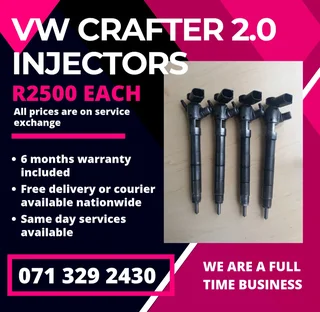 Vw Crafter 2.0 Diesel Injectors For Sale With Warranty