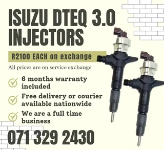 Isuzu Dteq 3.0 Injectors For Sale With Warranty