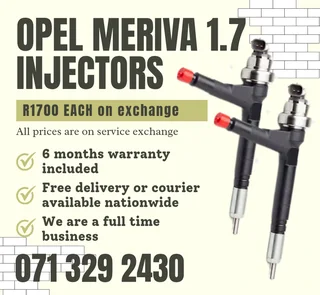 Opel Meriva 1.7 Injectors For Sale With Warranty