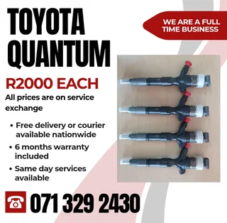 Toyota Quantum Diesel Injectors For Sale With Warranty On