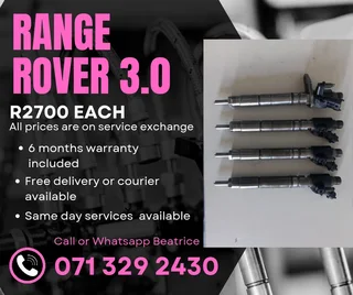 Range Rover 3.0 Injectors For Sale With Warranty
