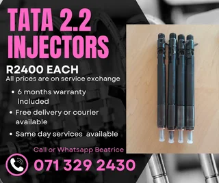 Tata 2.2 Injectors For Sale With Warranty On