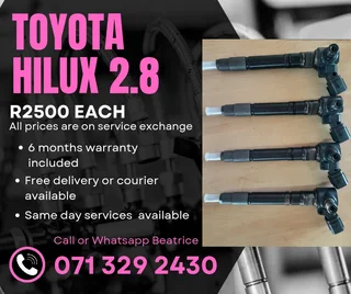 Toyota Hilux 2.8 Injectors For Sale With Warranty