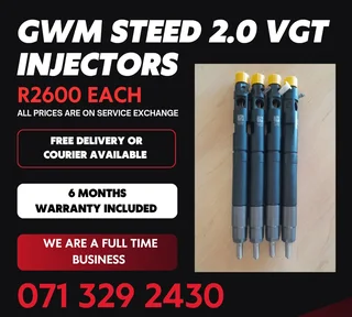 Gwm Steed 2.0 Vgt Injectors For Sale With Warranty