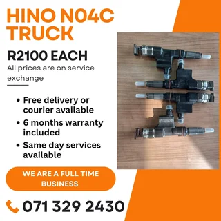 Hino N04c Injectors For Sale With Warranty On