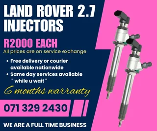Land Rover 2.7 Injectors For Sale With Warranty