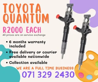 Toyota Quantum Diesel Injectors For Sale With Warranty